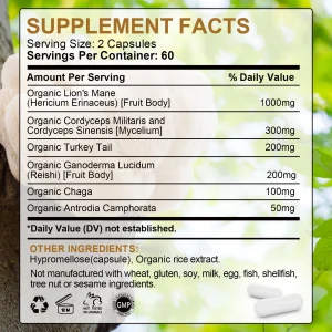 BEWORTHS  Lion's Mane Mushroom Capsules