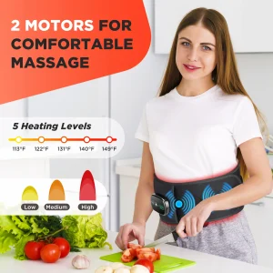 Heated lower back/lumbar massager